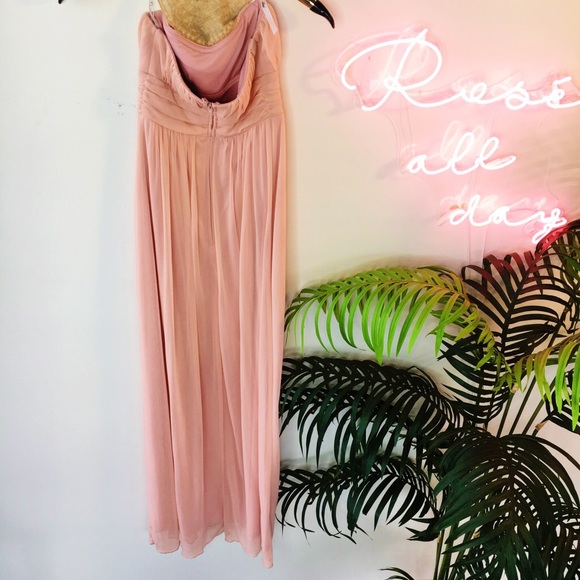 Pearl & Rhinestone Collar Halter Empire Waist Maxi - Picture 3 of 8